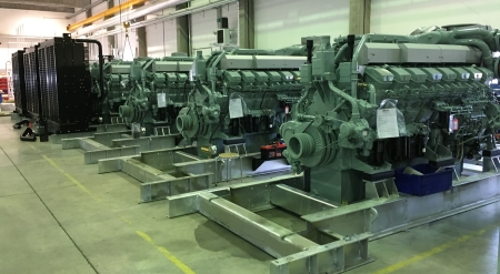 6 Mitsubishi S16R2-F1MPTAW were delivered for emergency power generation